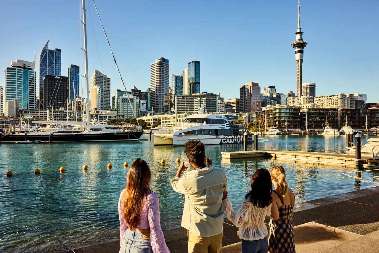 Friends enjoying the view from Karanga Plaza